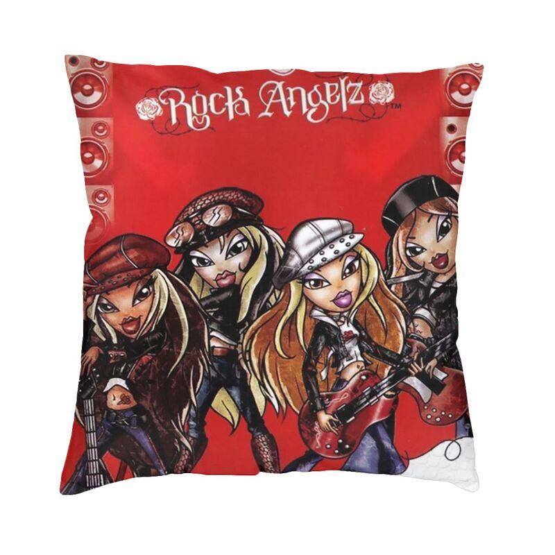 Персонализированный чехол для подушки Bratz Rock Angelz 45x45 см, Декор для дома, аниме, манга, ТВ, скандинавский чехол для подушки, мягкая наволочка