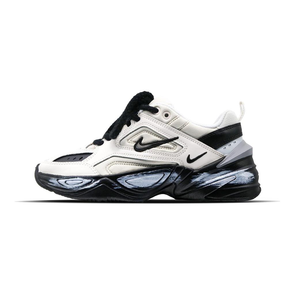 Nike M2K Нескользящие Износостойкие Низкие Массивные Кроссовки Женские Бежевый Белый Черный AO3108-001(Команда81-)