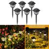 Набор из 6 солнечных садовых фонарей для дорожек, водонепроницаемые, для декора газона и двора