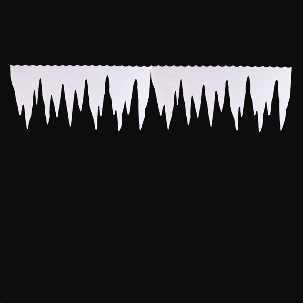 Ice Bar Artifical White Snowflake Simulated Snowflake Christmas Icicles Snowflake Ice Strip
