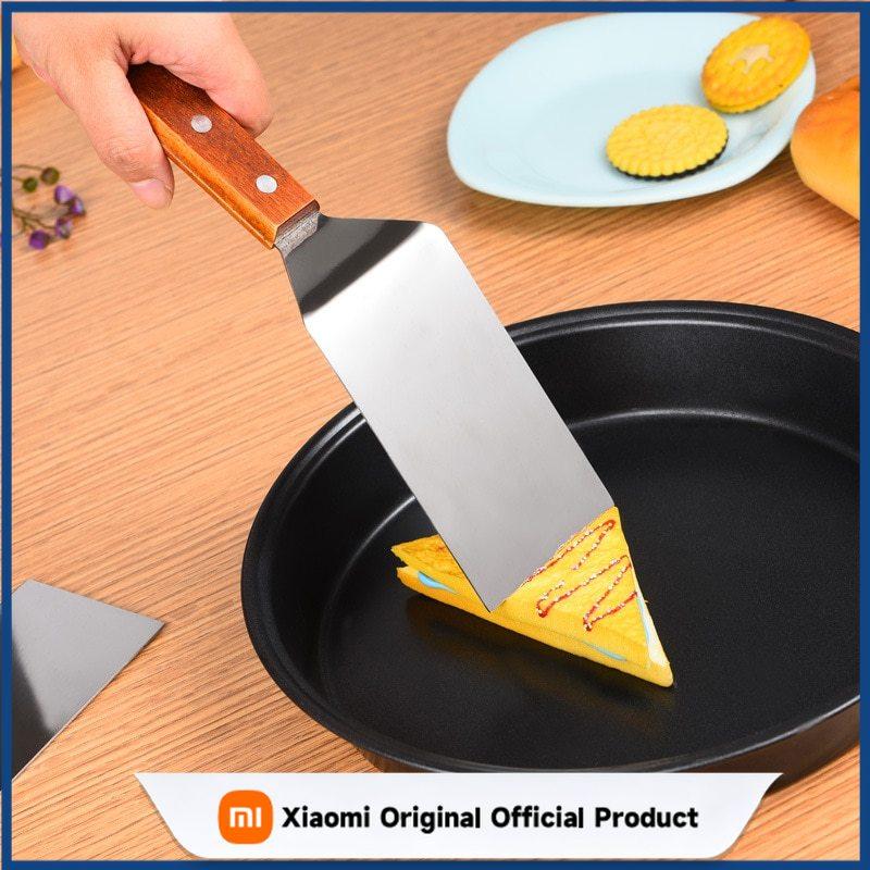 Xiaomi 1 шт. Нержавеющая сталь деревянная ручка лопатка для жарки кулинарная лопатка для блинов кухонные принадлежности кухонная лопатка для жарки стейков