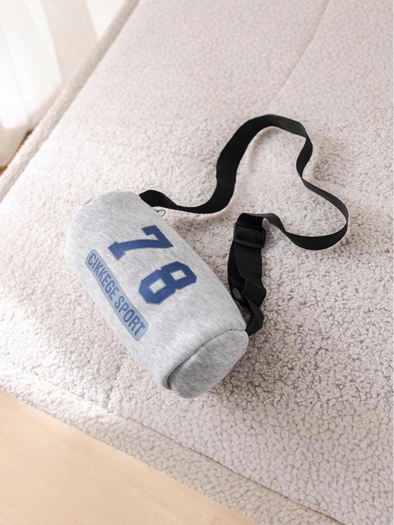 Трендовый флисовый свитшот с молнией до середины и сумка кроссбоди для мальчиков на осень/зиму 2025