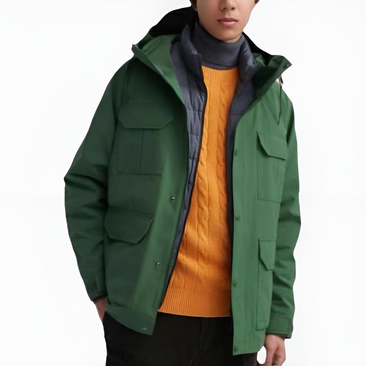 Uniqlo Однотонная горная куртка мужская куртка бирюзовый 459590-55
