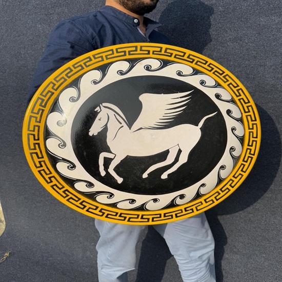 60.96cm Pegasus Authentic Shields Greek Hoplite Horse Battle Cosplay Shield Home Office Decor