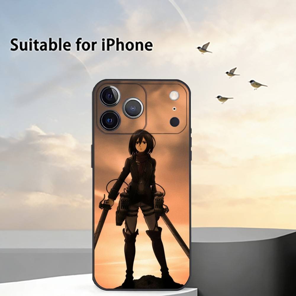 A-Атака на Титанов Микаса Чехол для Телефона Силиконовый Мягкий Для IPhone 17 16 15 14 13 12 11 X XR Plus Pro Max Plus
