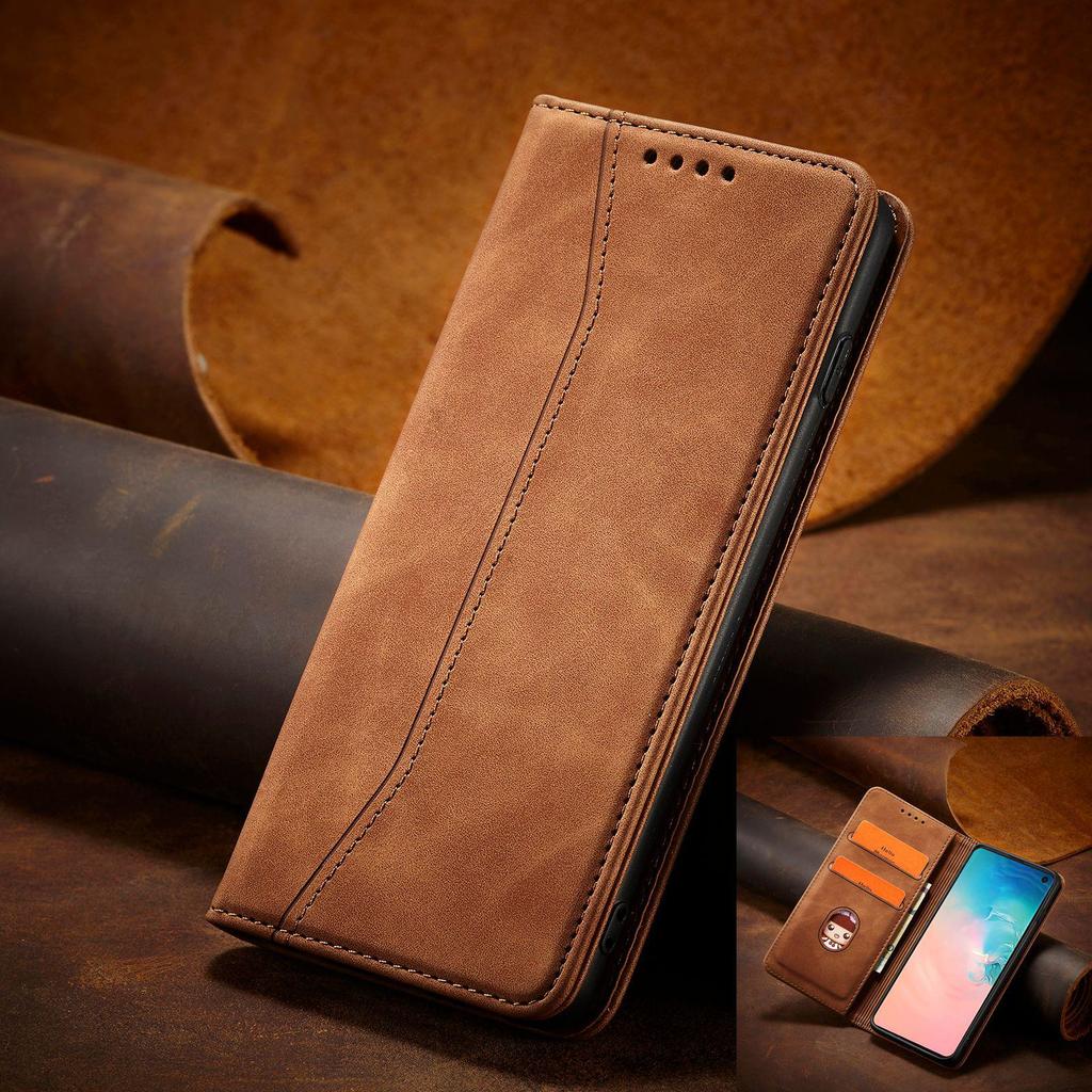 Кожаный чехол-книжка Samsung S10/S9PLUS с отделением для карт - Защитный чехол A51/A31/A50