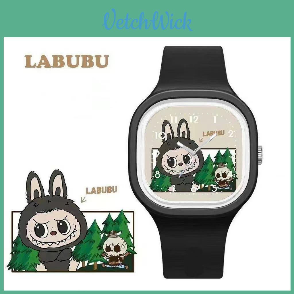 Стильные мультяшные силиконовые кварцевые часы Labubu для студентов и всех возрастов