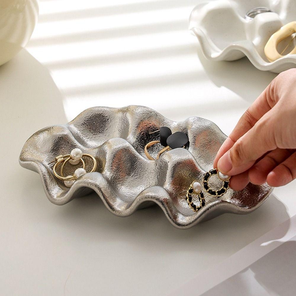 Декоративная подставка для хранения яиц Керамический поднос для хранения ювелирных изделий Дисплей для ювелирных изделий Тарелка для хранения для дома