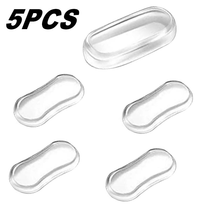 5 Pieces of Toilet Seat Rubber Pads with Strong Adhesive, Bumper Replacement Kit