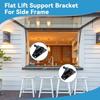 10MM Ball Stud Mounting Bracket for Gas Struts Shocks Lift Support, 4 Angled L-Type Mounts with 20 Screws, Fit DIY RV Cabinet Door Boat Car Camper,
