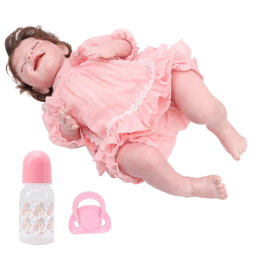 Милая спящая кукла-реборн, мягкая на ощупь, силиконовая, для ролевых игр, 50 см