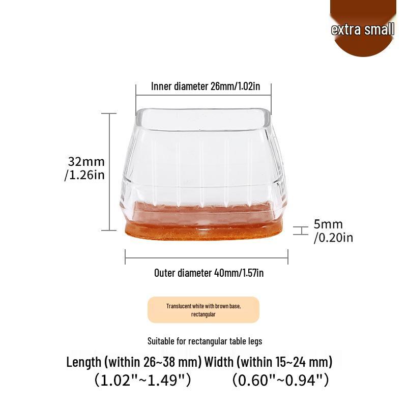 Силиконовые накладки на ножки стульев с фетровыми накладками - Защита мебели и снижение шума