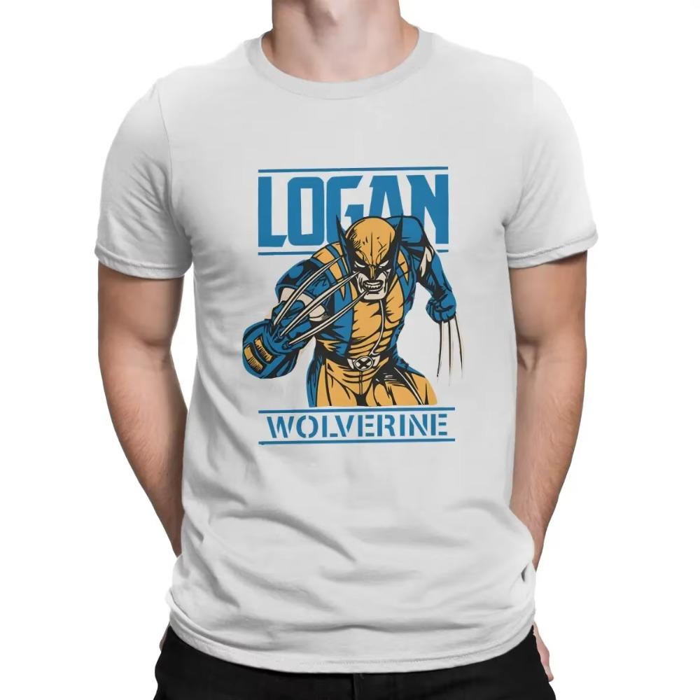 Мужская футболка Logan Deadpool и Wolverine Одежда Юмористическая футболка с коротким рукавом и круглым вырезом Принт Футболка