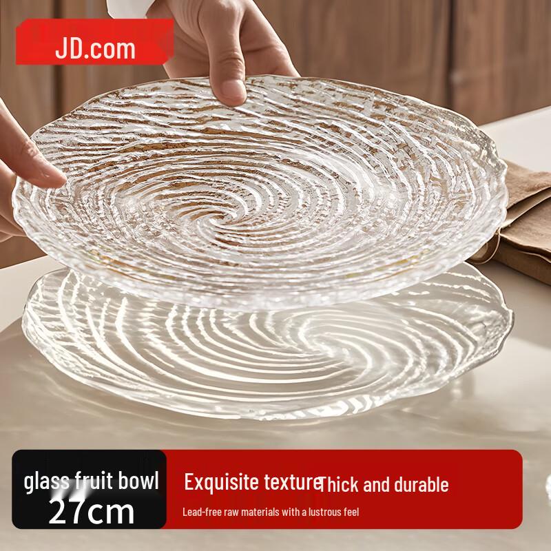 Стеклянные тарелки для фруктов и закусок Jingdong