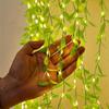2 M 20 LEDS Always On Battery Box Willow Curtain Lamp Decorative Light String Imitation Leaf Wrought Iron Basket Copper Wire