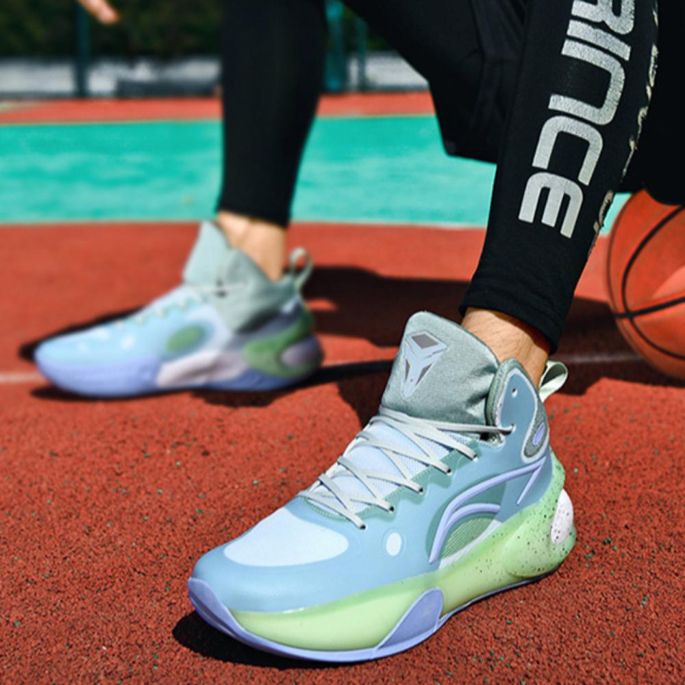 Мужские и женские баскетбольные кроссовки осенне-зимнего сезона, средние и высокие, на молнии, со шнуровкой, с сетчатой поверхностью, нескользящие, тренировочные кроссовки, спортивная обувь