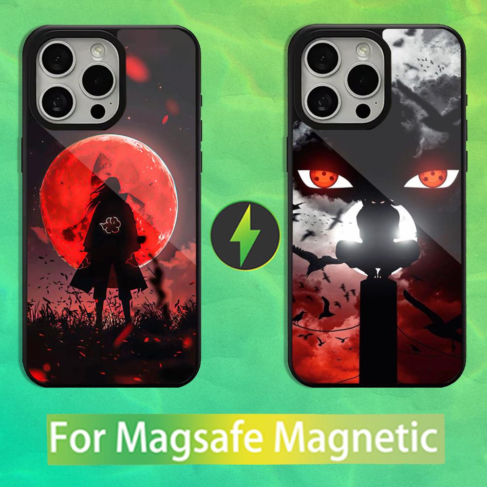 U-Uchiha-ES Anime I-Itachi Phone Case For iPhone 16,15,14,13,12,11,Pro,Max,Plus,Mini,Magsafe,Magnetic Wireless Charging Case