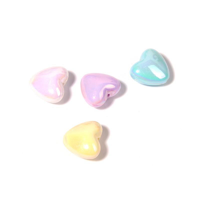 AB-Plated Acrylic Star and Bow Beads for DIY Necklaces and Hairpins