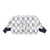 New MLB Monogram Collection Nylon Fabric Camera Bag, Fanny Pack, Crossbody Bag, Shoulder Bag Unisex Blue White 32BGDR111-50N