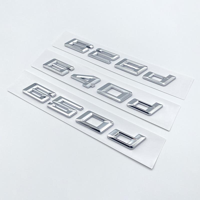 New Numbers Letters 620d 625d 628d 630d 635d 640d 645d 650d ABS Emblem for BMW 6 Series Car Trunk E63 E64 F06 F12 Logo Sticker