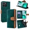 For Honor X8c 4G Case RFID Blocking Color Splicing PU Leather Wallet Phone Cover
