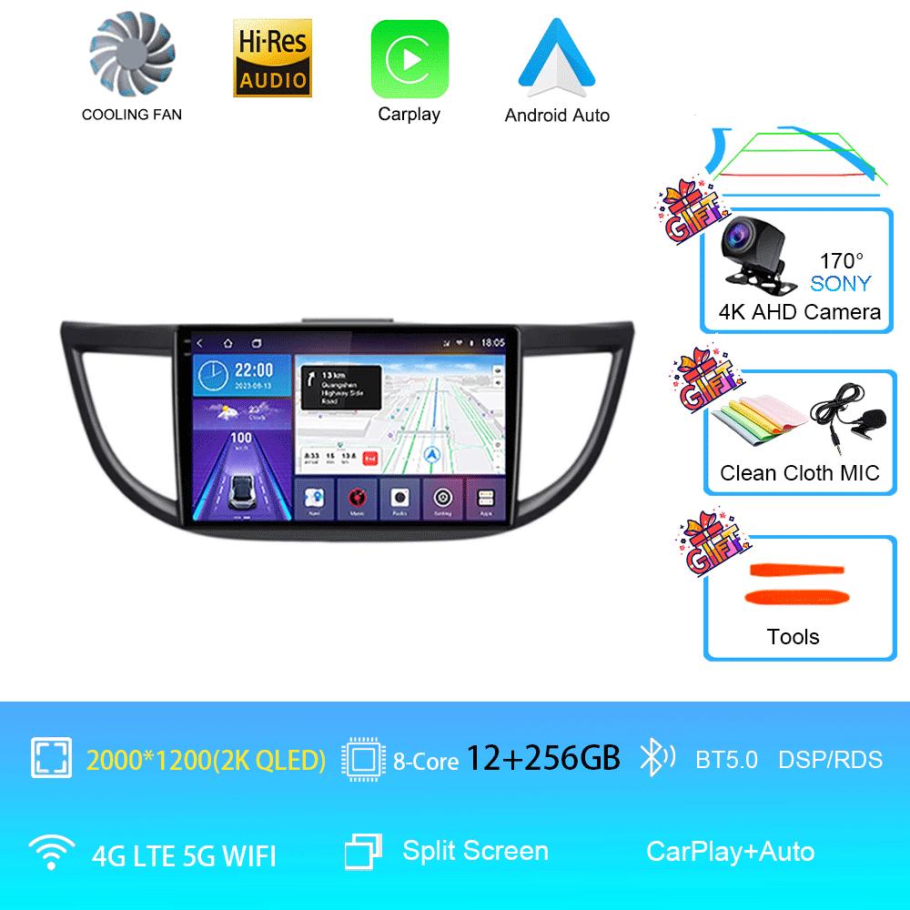 Android 14 Автомобильное радио для Honda CRV CR-V 4 RM RE 2011 - 2018 Авто Мультимедиа Видео Плеер Навигация Стерео GPS QLED Сенсорный Экран