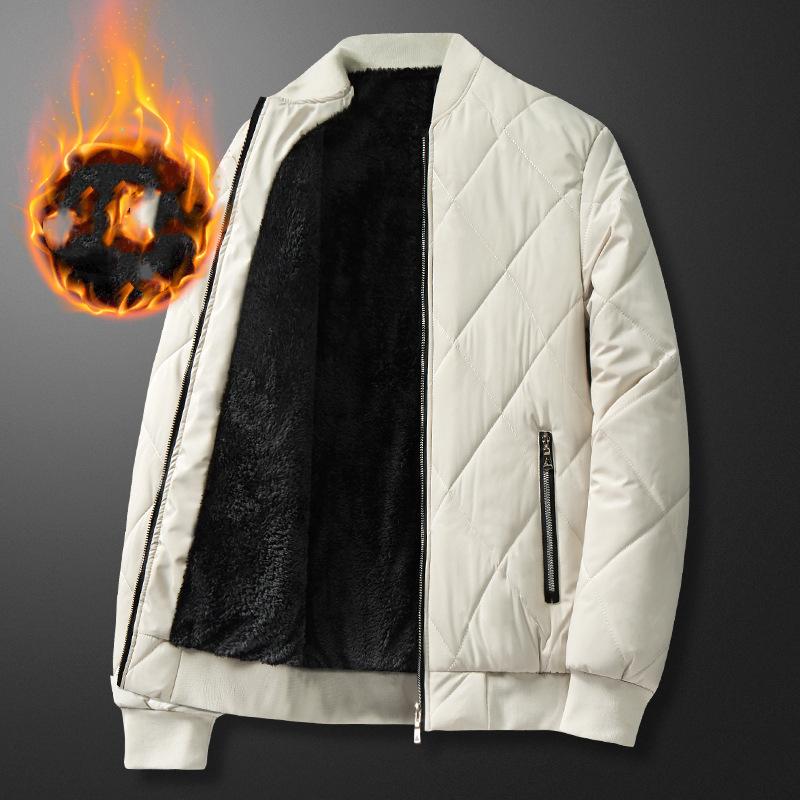 Men's Winter Snow Warm Jacket Standing Collar Thickened Business Warm Tops