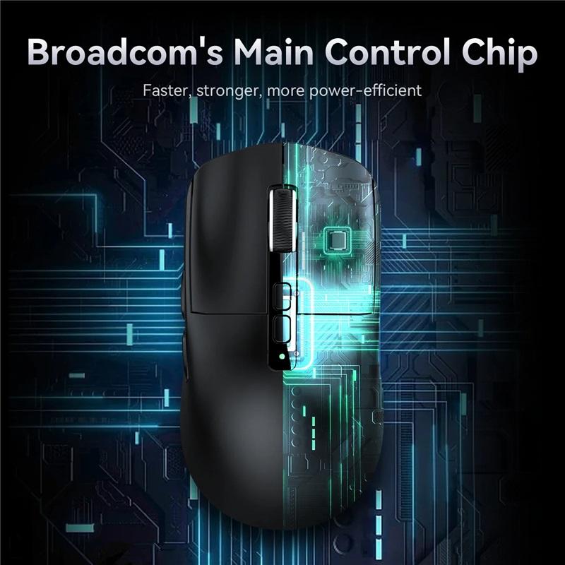 Легкая беспроводная мышь X6 Attack Shark до 26K DPI, RGB-подсветка, зарядная база с беспроводным 3-режимным подключением для ноутбука, настольного компьютера