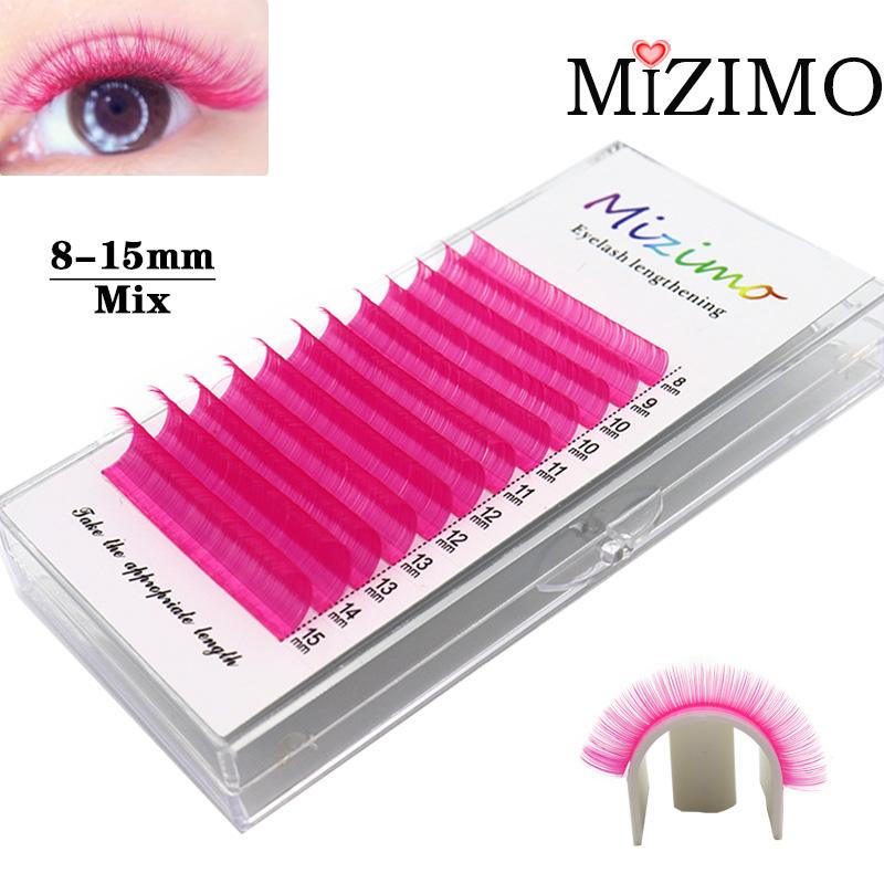 Цвет, прививка, накладные ресницы, кончик фиолетовой орхидеи 0,07 мм, C/D, смешанная длина, макияж, наращивание.