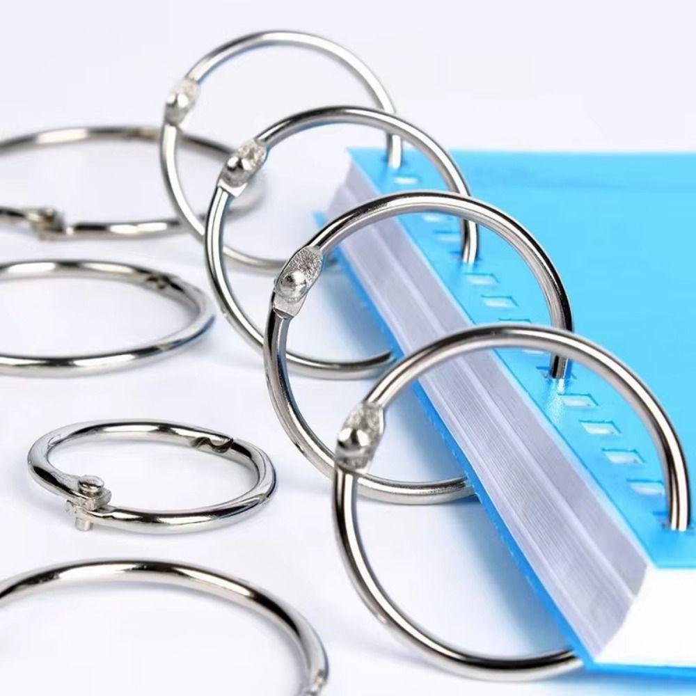 50/100Pcs O Ring Loose Leaf Ring Assorted Sizes Paper Binder Ring Binding Supplies