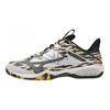 Mizuno Wave Claw Neo Амортизирующие Нескользящие Прочные Низкие Кроссовки для Бадминтона Унисекс Черный Белый Желтый 71GA227000