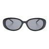 GUCCI Temple Logo PVC (polyvinyl chloride) Oval Sunglasses Men's Black