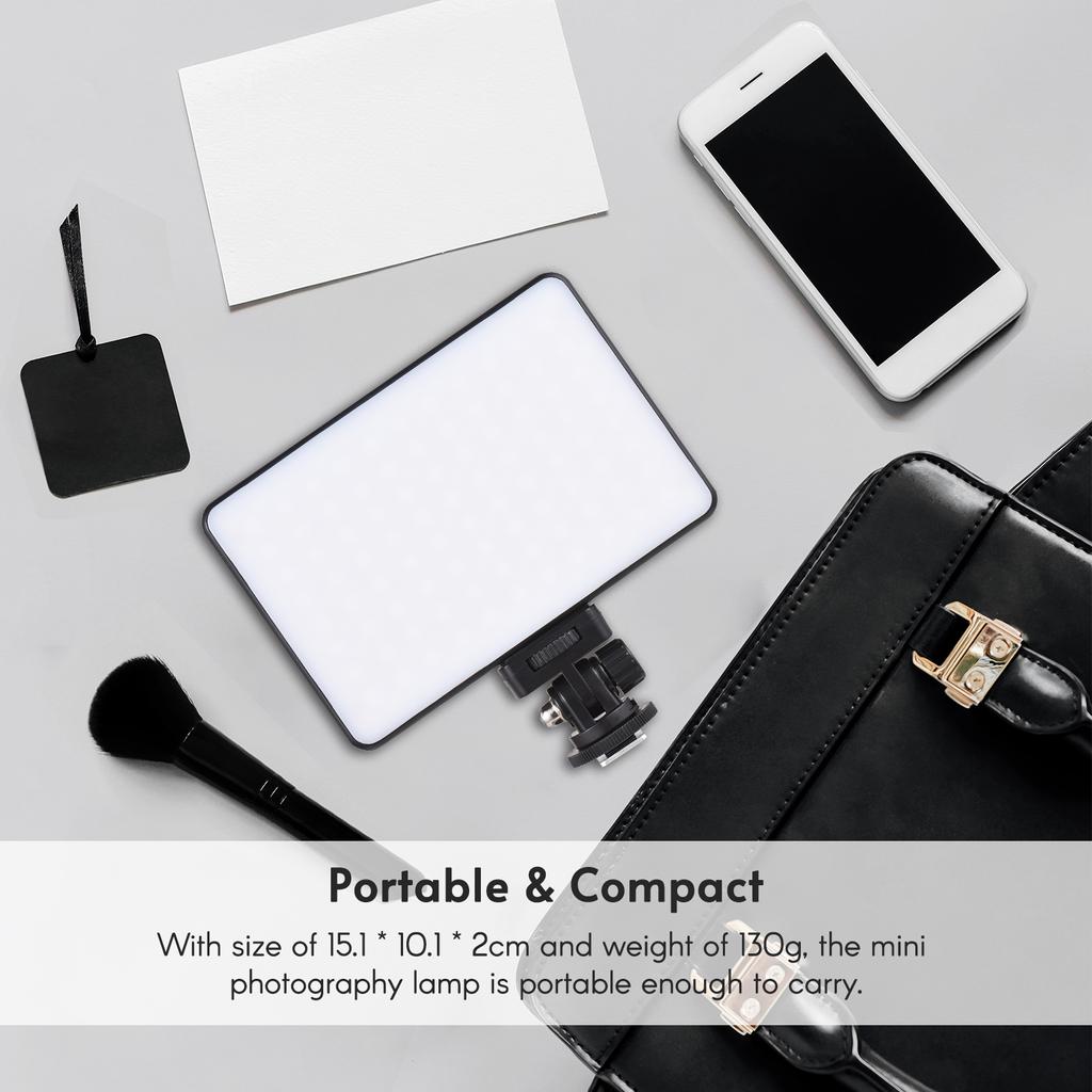 Мини-лампа для фотосъемки Светодиодная лампа с регулируемой яркостью Портативная лампа для видеоблога 196 светодиодных бусин 20 Специальное освещение