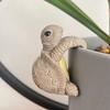 Yousheng Sea Turtle Planter Hanger Resin Climbing Turtle Flower Pot Sculpture Hanging Turtle Statue for Succulents Herbs Flowers Planter Edge Decor