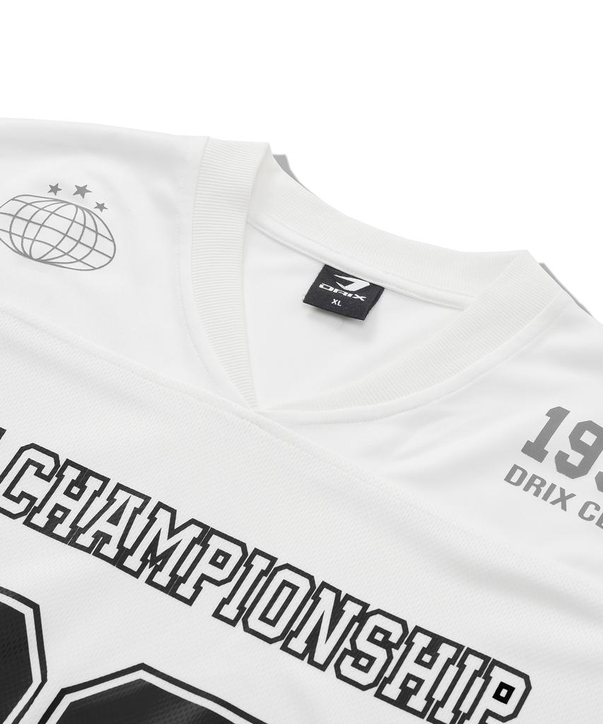 DRIX Rugby Oversized Mesh Jersey Half Sleeve_White