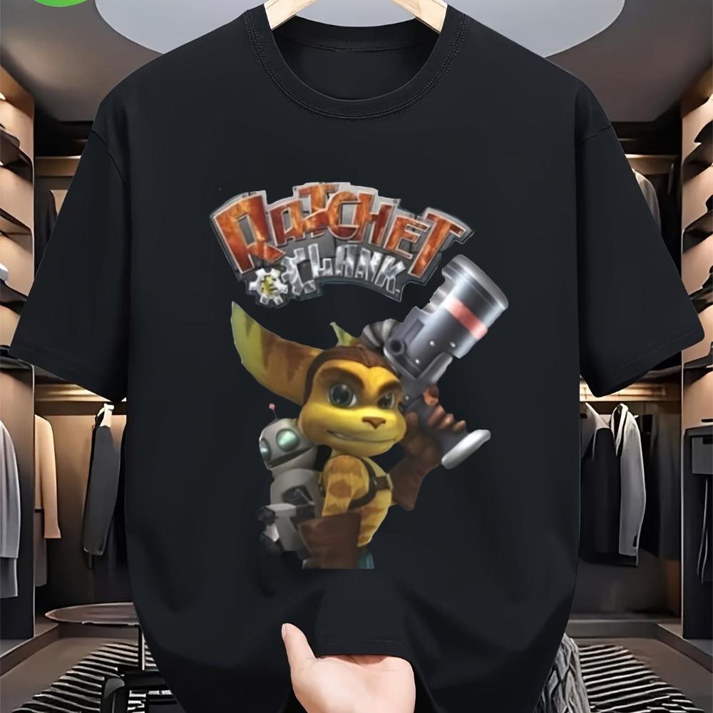 Men's Ratchet Wrench Bros Video Game T-Shirt Iconic Ratchet Wrench Bros Art Graphic Comfortable