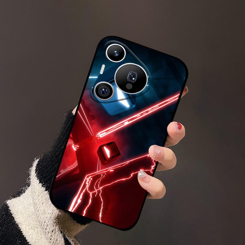 Чехол для Huawei Pura 70 Черный Матовый Милый Мягкий Силиконовый ТПУ Чехлы для Pura70 Pro Pura 70 Pro+ Плюс Ультра Чехол Защитный Fundas