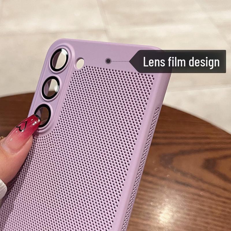 Совместим с Samsung S24, S21, S22 Plus, S22 Ultra Hard Case - Сплошной цвет для улучшенного рассеивания тепла