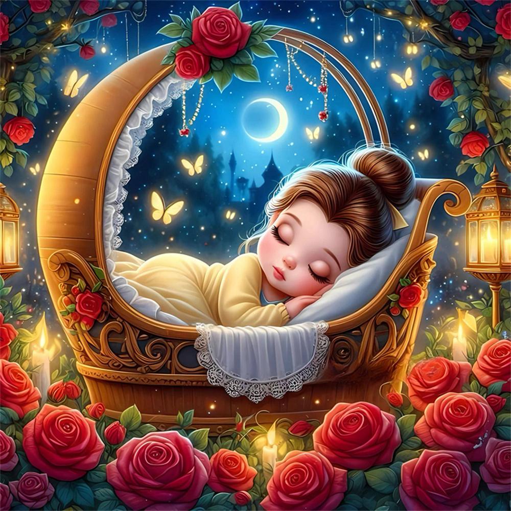 Disney Мультяшная 5D Алмазная Живопись Полная Алмазов DIY Алмазная Живопись, Наносимая Вручную Серия «Принцесса» Декоративный Набор для Живописи
