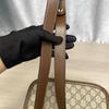 [Pre-Owned] Horsebit 1955 Logo Canvas And Leather Saddle Bag - Excellent #L3OBI3