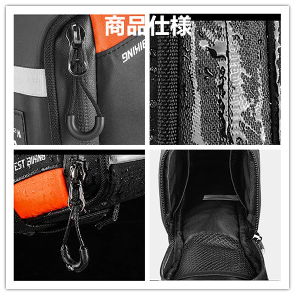 UNIQOCK Bicycle Saddle Bag, Waterproof, Compact, Compatible with Road Bikes, Cross Bikes, and Other Bicycles, Dry Bag, Cycle Bag, Rear Bag - Black