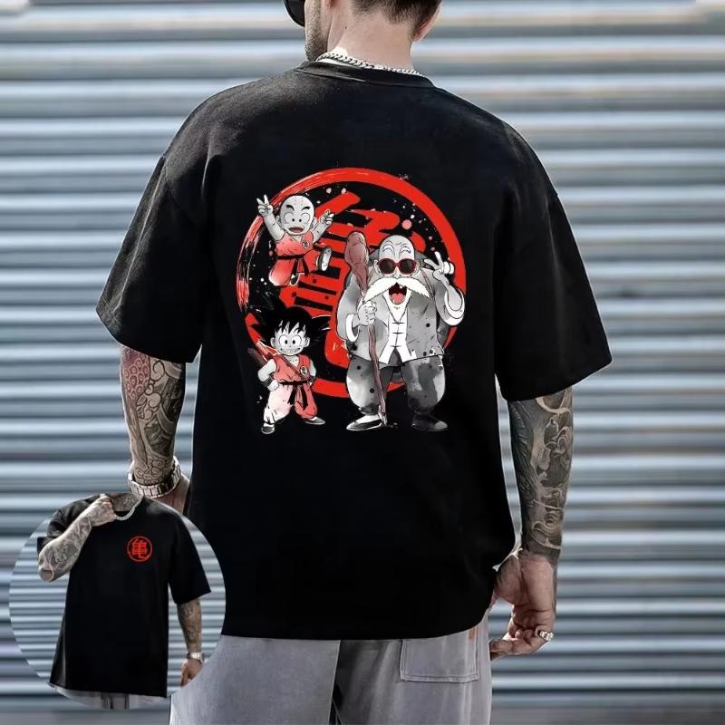2026 Summer Dragon Ball Compilations Retro Highquality Cotton Mens Tshirts Son Goku Unisex Childrens Casual Short Sleeves