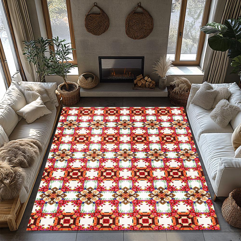 Vintage Persian Carpet Area Rug Bohemian Decor Home Decor Traditional Floor Mat Non-Slip Living Room Bedroom Floor Covering Arti