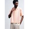 H M Jersey caMp sHirt Loose Fit Apricot Pink