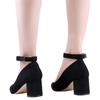 Women's 55mm Velvet Toe Ankle Strap Slingback Pumps High Heels Thick Heel Pump Party Wedding Dress Fashion Shoes