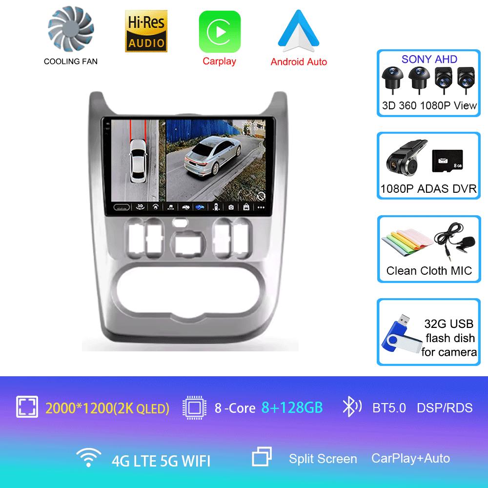 Android 14 для Renault Logan Sandero для Dacia Duster 2009 - 2017 Автомобильный мультимедиа Навигация стерео Нет 2din 2 din