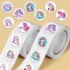 500 шт. Милые наклейки в рулоне с единорогами, лидер продаж, наклейки для планшетов, для DIY, бутик, наклейки для запечатывания конвертов