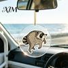 Durable Bag Decoration Cute Acrylic Raccoon Pendant, 2D Flat Forest Animal Charm, Double Keychain Sided Hanging Accessory, Gifts for Lovers,