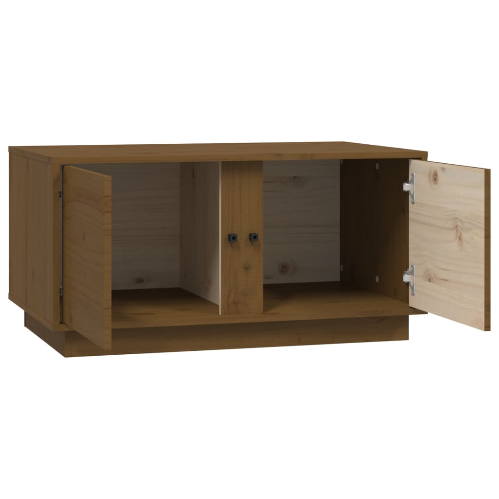 Coffee Table Honey Brown 80 x 50 x 40 cm Solid Pine Wood