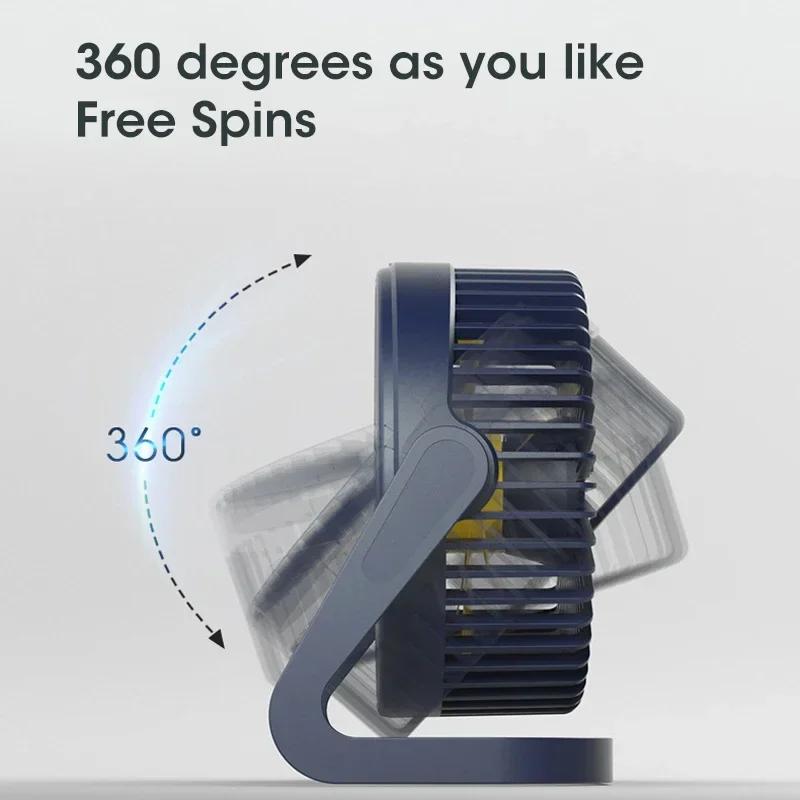 USB Fan 5 Inch Mini USB Desk Table Fan Personal Portable Desktop Cooling Fan Powered by USB PC Netbook for Camping Home Office